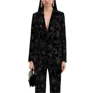 THE KOOPLES BLACK VELVET SUIT JACKET Size 38/6
